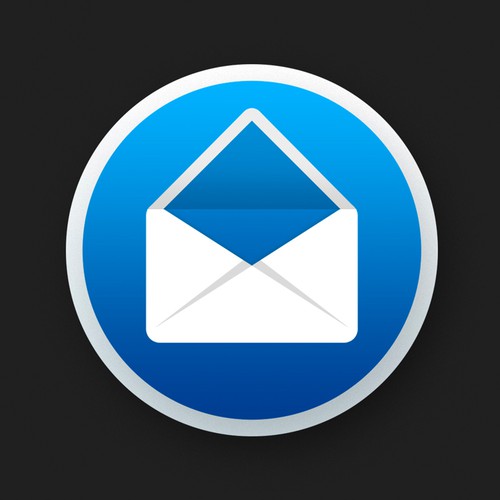 Mail design with the title 'Icon for Email client on Mac.'
