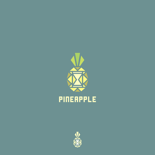 Pineapple logo with the title 'Funky and Fresh Logo for a Time-tracking Solutions Company'