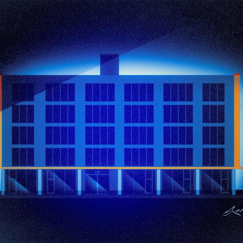 Real estate illustration with the title 'Architectural rendering'