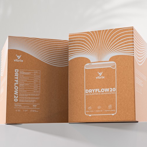 Climate design with the title 'Sleek, Airflow-Inspired box for a Premium Home Climate Solutions Brand'