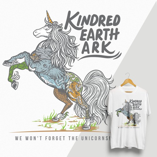 Cute t-shirt with the title 'unicorn animal tattoo'