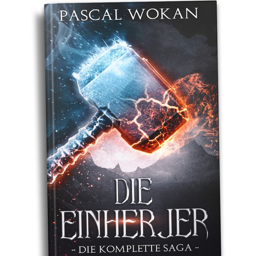 Fire book cover with the title 'Die Einherjer (design 2)'