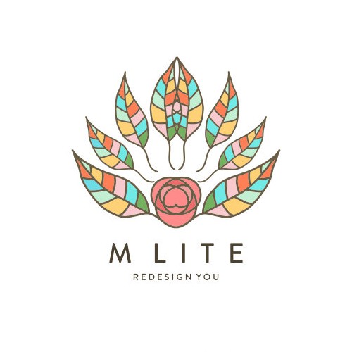 Hand-drawn brand with the title 'Logo concept for M Lite'