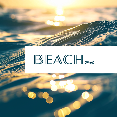 Wave brand with the title 'Beach: A Visual Language of Coastal Calm'