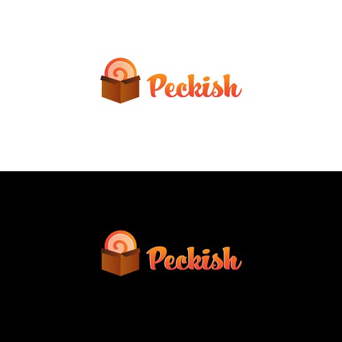 Snacks design with the title 'Logo for "Peckish" '
