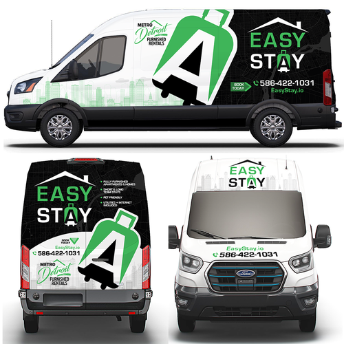 Vehicle graphic design with the title 'Easy Stay Wrap'