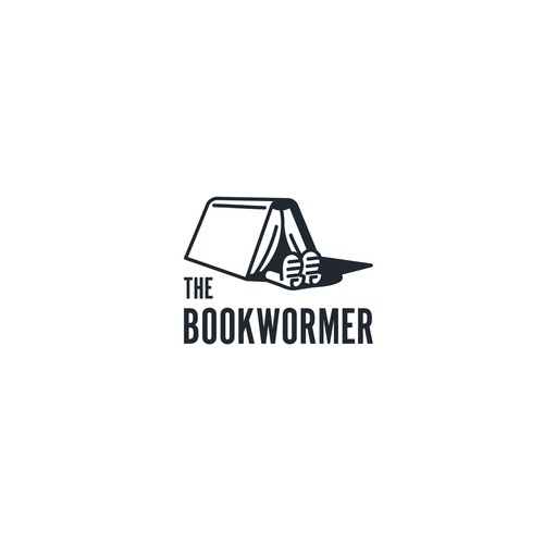 Tent design with the title 'Logo for The bookwormer'