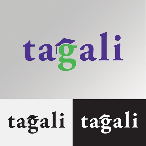 Corporate identity logo with the title 'Logo for bilingual French/English school;Tagali'