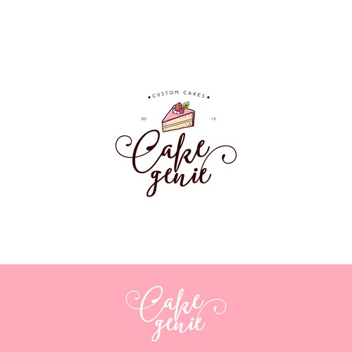 Cake logo with the title 'Cake Genie'