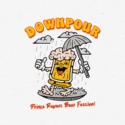 Enjoy design with the title 'Downpour'