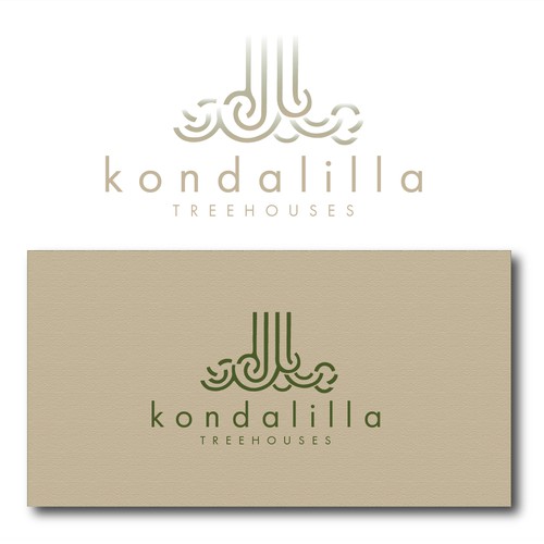 Treehouse logo with the title 'Logo Design for a Ecolodge set in the rainforest of Queensland Sunshine Coast Hinterland'