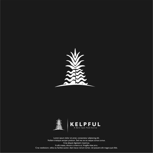 Pineapple logo with the title 'pineapple + algea ilustration'