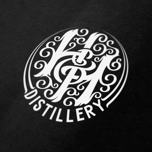 Acronym logo with the title 'H&H Distillery Logo Concept'