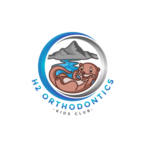 Otter logo with the title 'Logo Concept  for Orthodontics Kids Club'