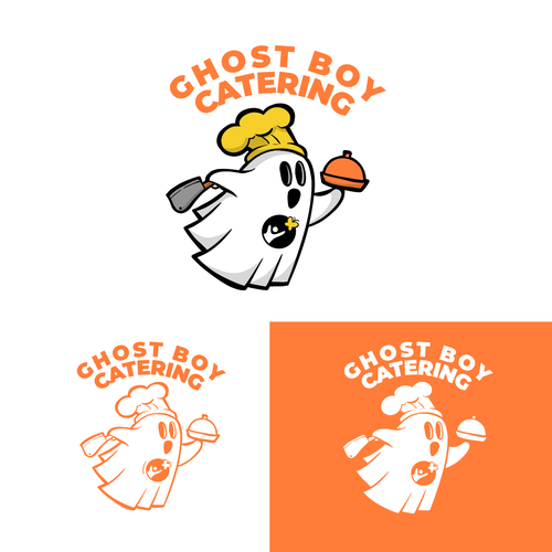 Ghost logo with the title 'Chef Ghost Mascot Logo'