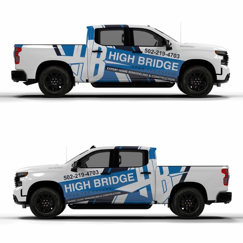 Chevrolet design with the title 'Partial Wrap Design for High Bridge's Chevrolet Silverado'