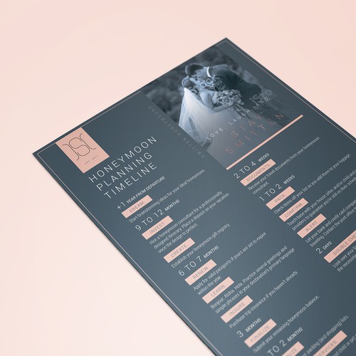 Planner design with the title 'Luxury honeymoon planner '