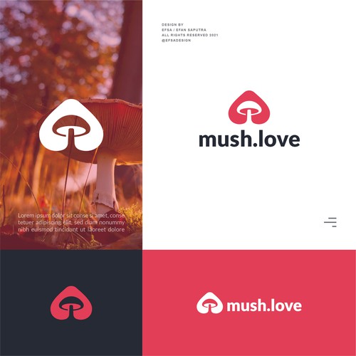 Mushroom logo with the title '(Sold Out) Mushroom + Love'