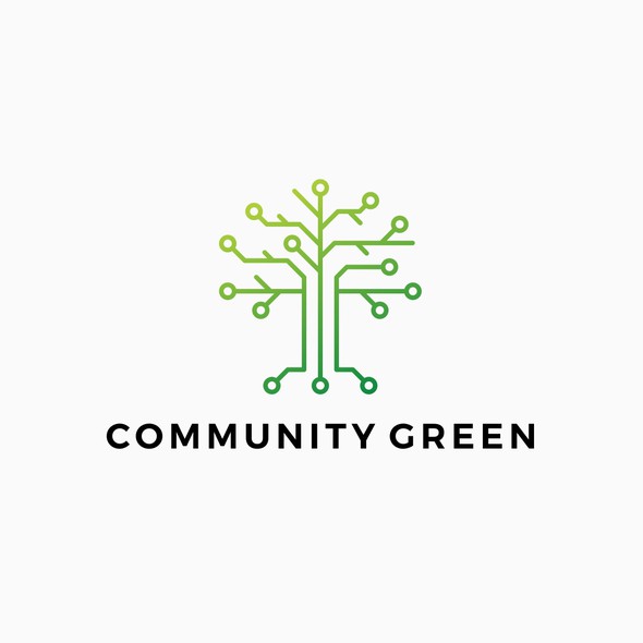 Green tech logo with the title 'tree tech logo'