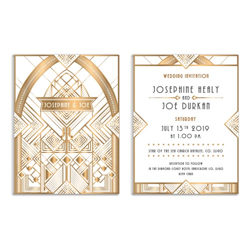 Gatsby design with the title 'Pure Geometric Art Deco Gatsby Style'