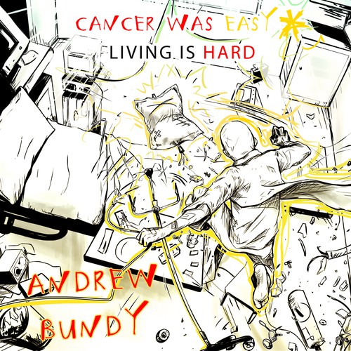 Survival design with the title 'Surviving the Cure: Cancer was Easy,* Living is Hard'