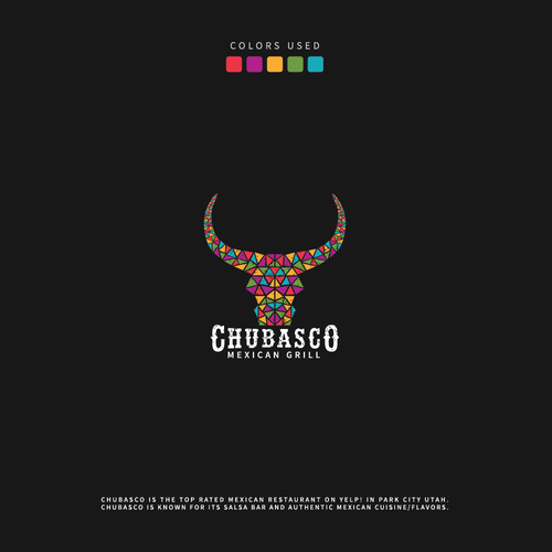 Mexican restaurant design with the title 'Chubasco Mexican Grill'