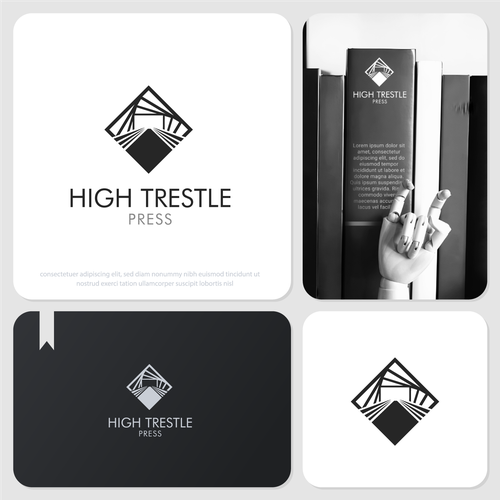 Novel logo with the title 'High Trestle Press'