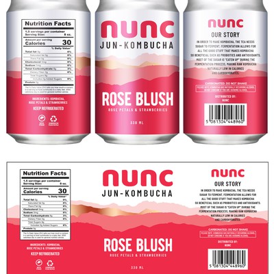 Kombucha can label