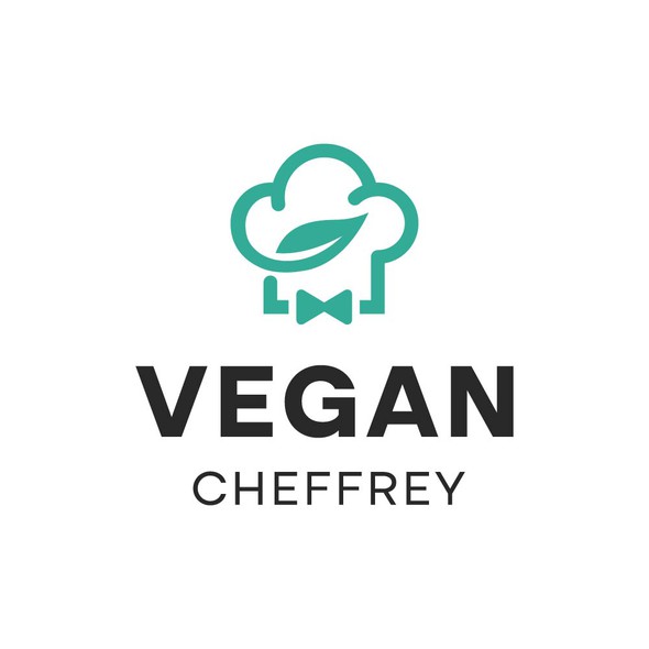 Butler design with the title 'Creative logo design for a vegan cooking app'