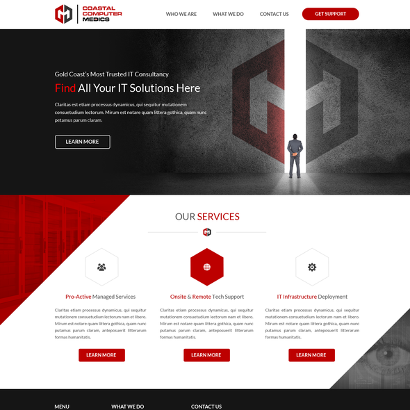 Weebly design with the title 'Website Redesign For Computer Repair and IT Consulting Service'