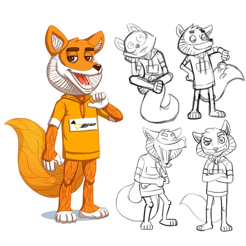 Yellow and orange design with the title 'Tibetan Fox'