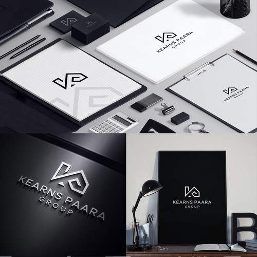Black and white brand with the title 'Logo concept for KearnsPaara'