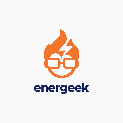 光学标志的标题“Energeek标志设计”