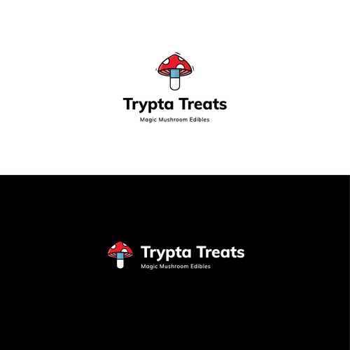 Medicinal logo with the title 'Trypta Treats Logo Design'