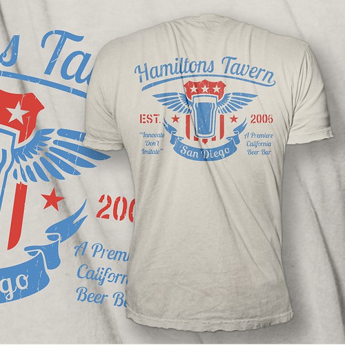 Beer t-shirt with the title '"Hamiltons Tavern 9th Anniversary"  T-shirt'