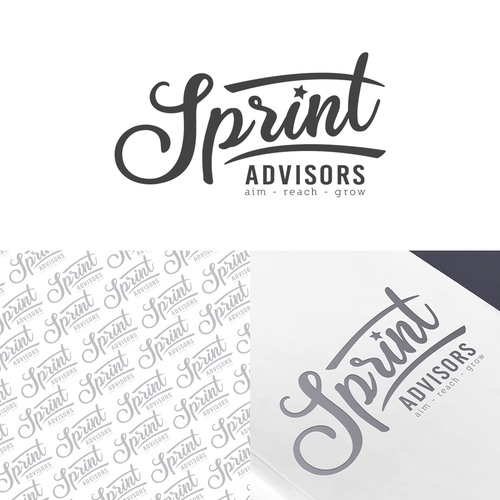 Typography brand with the title 'Logo design for advisory firm'
