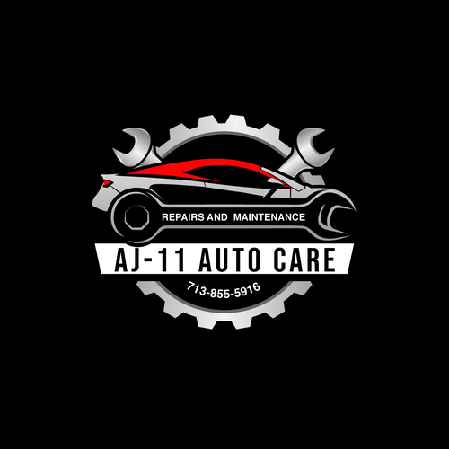 Maintenance logo with the title 'AJ-11 Auto Care'