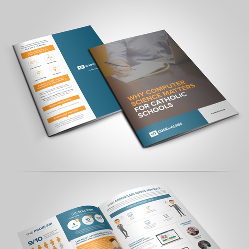 Vibrant design with the title 'Educational Computer Science Program needs Stylish and Modern Brochure!'