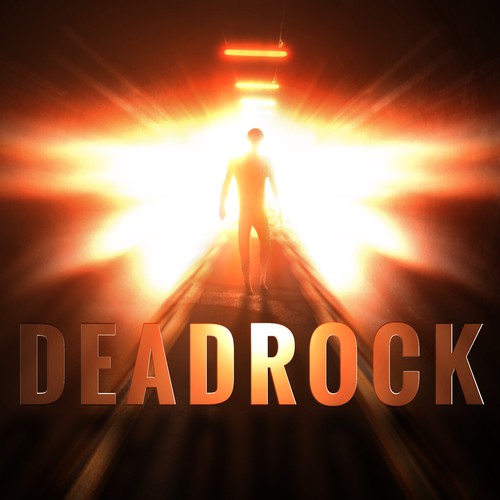 Science-fiction book cover with the title 'Create an attention-getting Kindle book cover for a YA novel titled, Deadrock.'