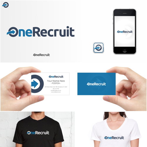 Recruitment logo with the title 'logo for OneRecruit'