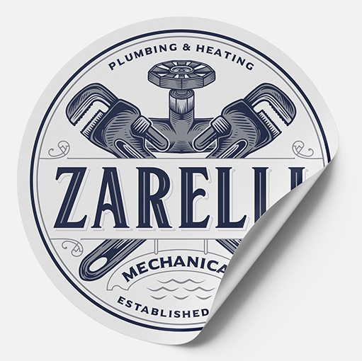 Beach club logo with the title 'Zarelli Mechanical'
