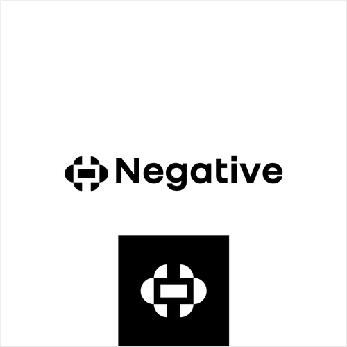 Headphone logo with the title 'Negative Symbol + Headphone '
