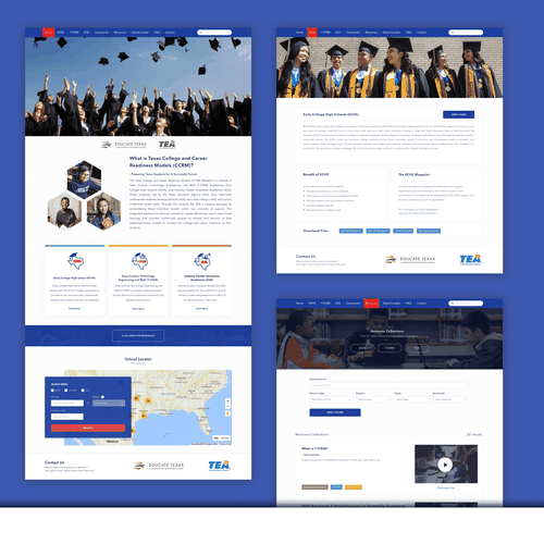 Learning website with the title 'School Website Page'