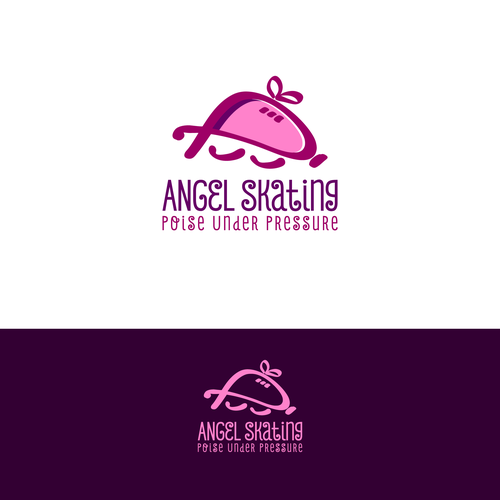 Girly logo with the title 'Angel Skating Logo'