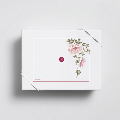 Gift packaging with the title 'Packaging Design concept for a Cosmetic Line'