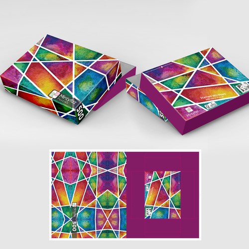 Puzzle design with the title 'puzzle box packaging'