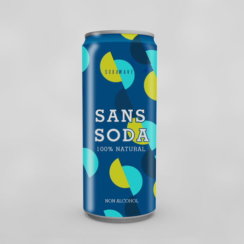 Soda can design with the title 'soda '