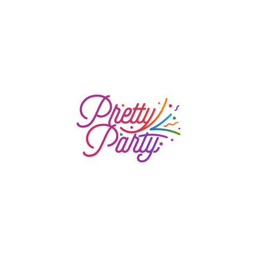 Snow logo with the title 'Fancy Party Logo'