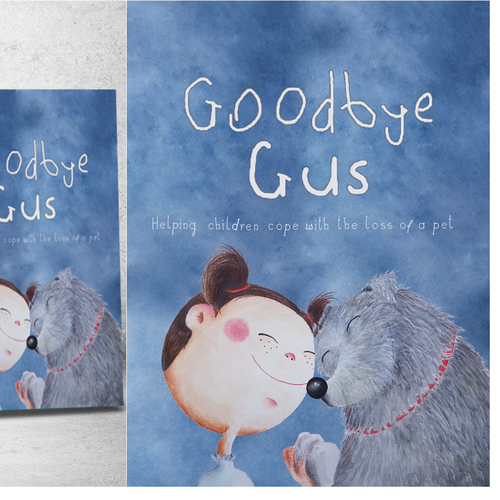 Illustrative artwork with the title '"Goodbye Gus" cover design'