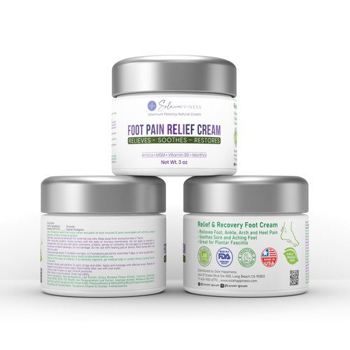 White packaging with the title 'Jar packaging label'